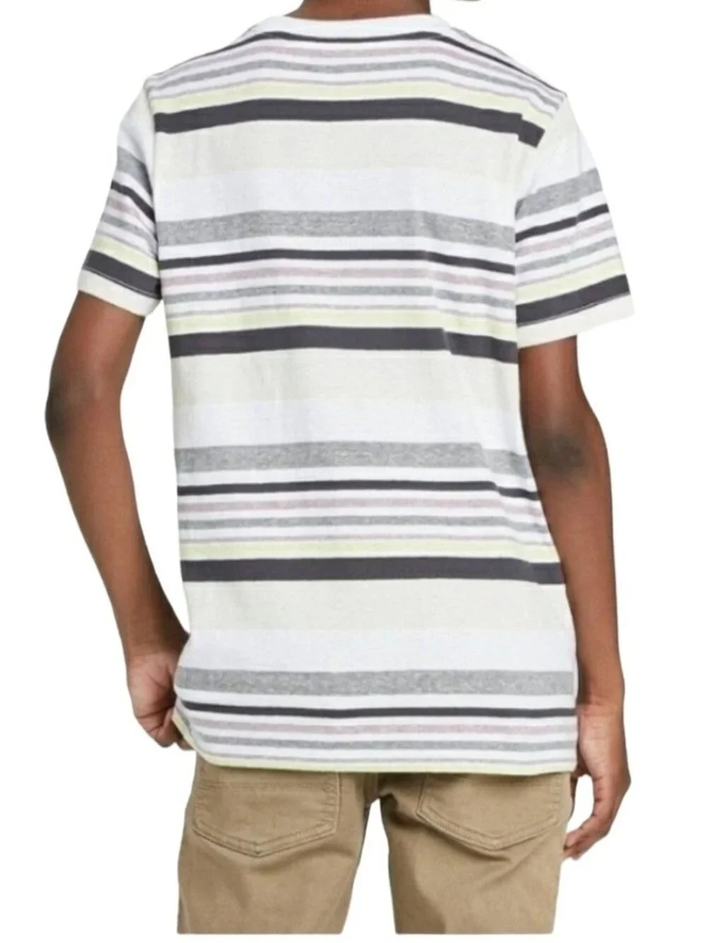 Cat & Jack S 6/7 Boys T-shirt Stripe Lightweight Short Sleeve Top Classic